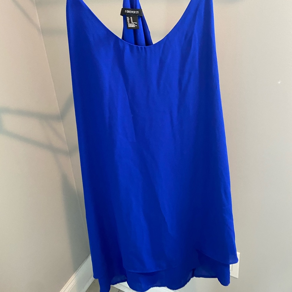 Forever 21 mini chiffon blue dress